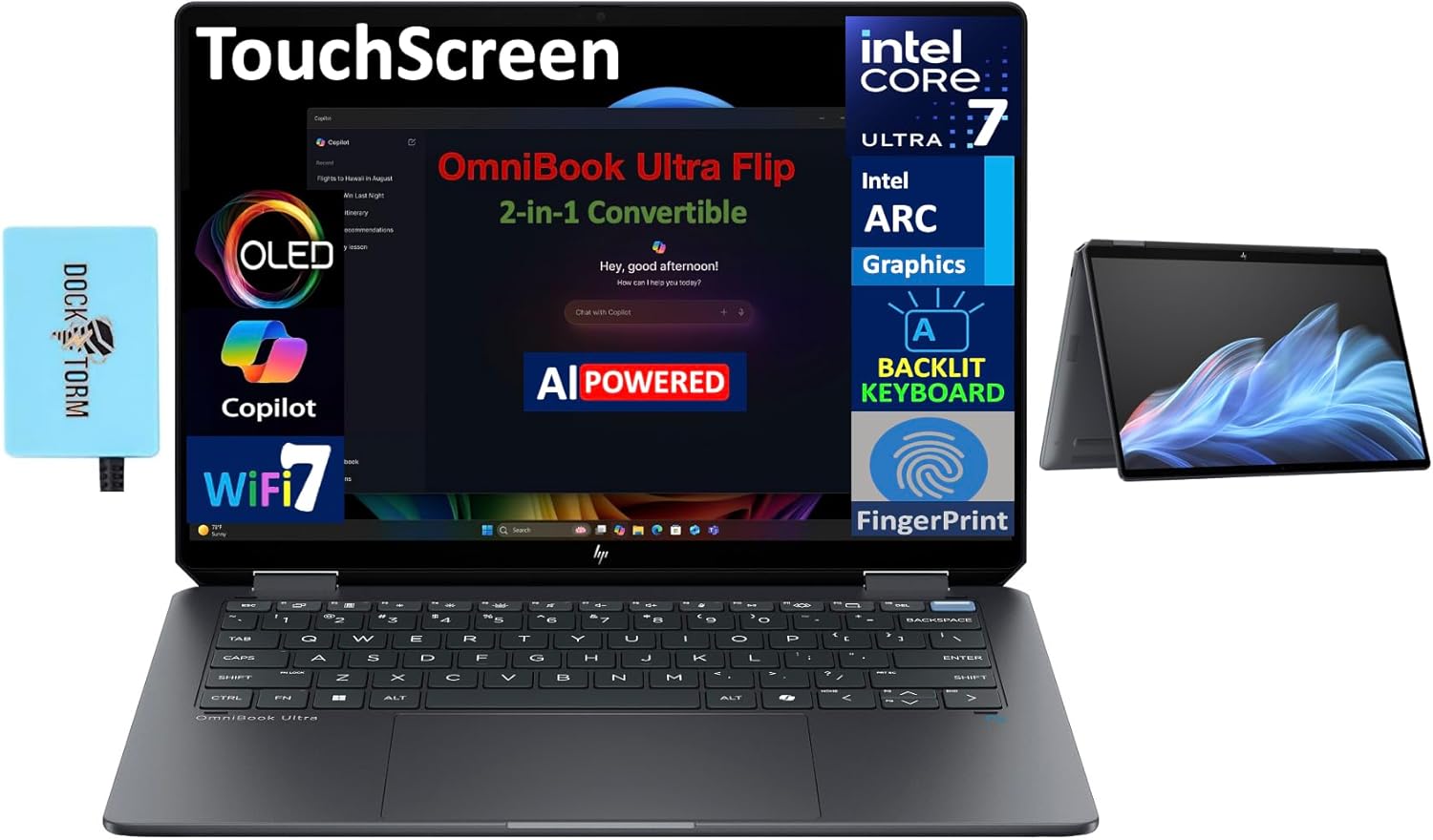 PC HP Omnibook Flip 14 Core Ultra 7 256v Benin|Cotonou