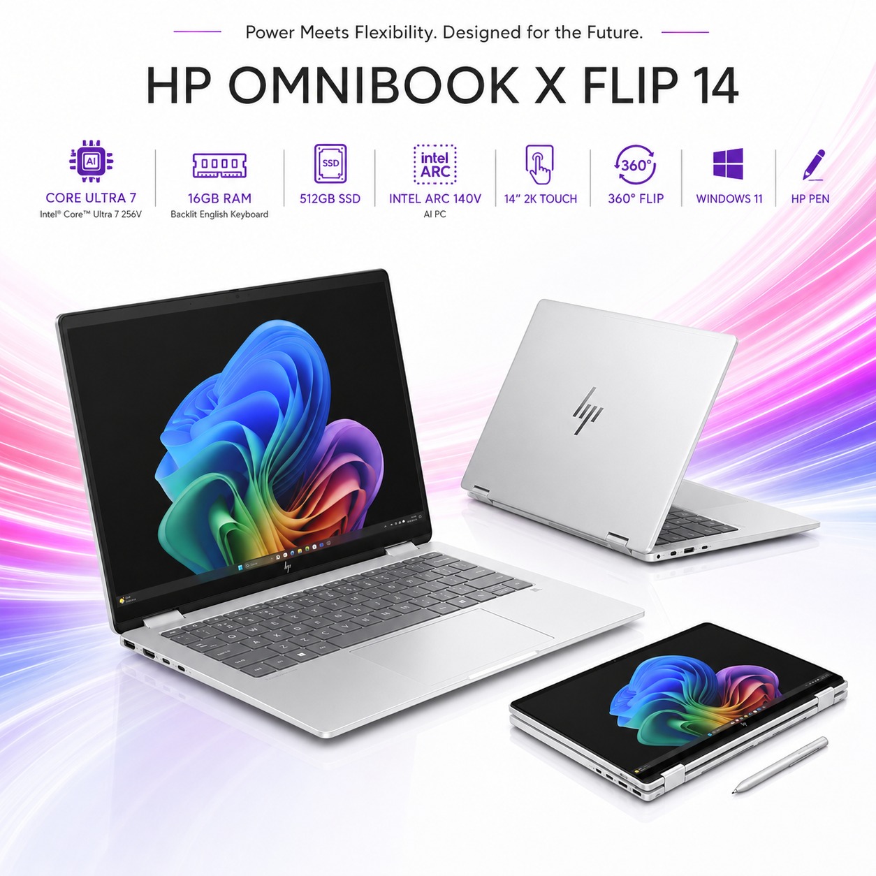 PC HP OmniBook X Flip 14-fm000 (2-in-1) x360 Intel Core Ultra 7 256V Bénin|Cotonou - 7