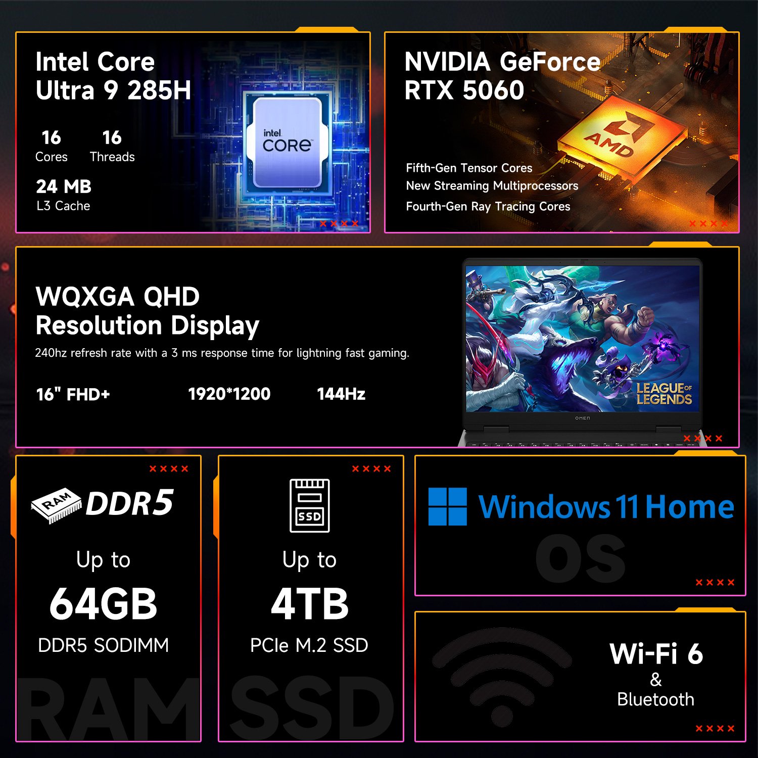 HP OMEN 16 Core Ultra 9 285H RTX 5070 Bénin|Cotonou HP OMEN 16 Core Ultra 9 285H RTX 5070 Bénin|Cotonou