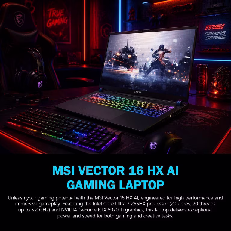 MSI Vector 16 Core Ultra 7 255HX RTX 5070Ti Bénin|Cotonou MSI Vector 16 Core Ultra 7 255HX RTX 5070Ti Bénin|Cotonou